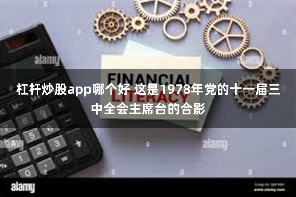 杠杆炒股app哪个好 这是1978年党的十一届三中全会主席台的合影